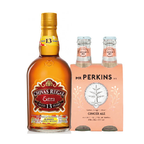 CHIVAS REGAL 13 + 4pack ginger ale Mr perkins