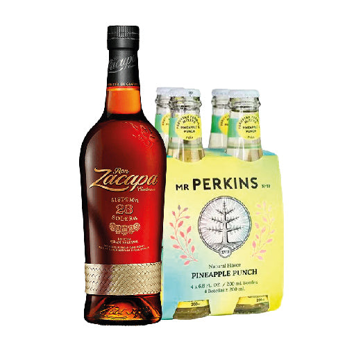 ZACAPA 23 + 4pack pineapple Mr perkins