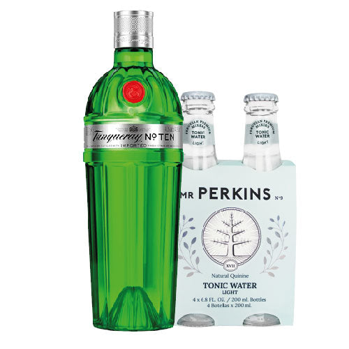 Tanqueray ten + 4 pack light tonic mr perkins