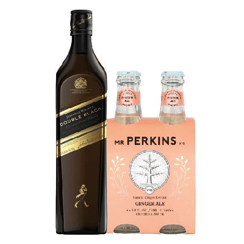 JOHNNIE WALKER Double Black Label + 4pack ginger ale Mr perkins