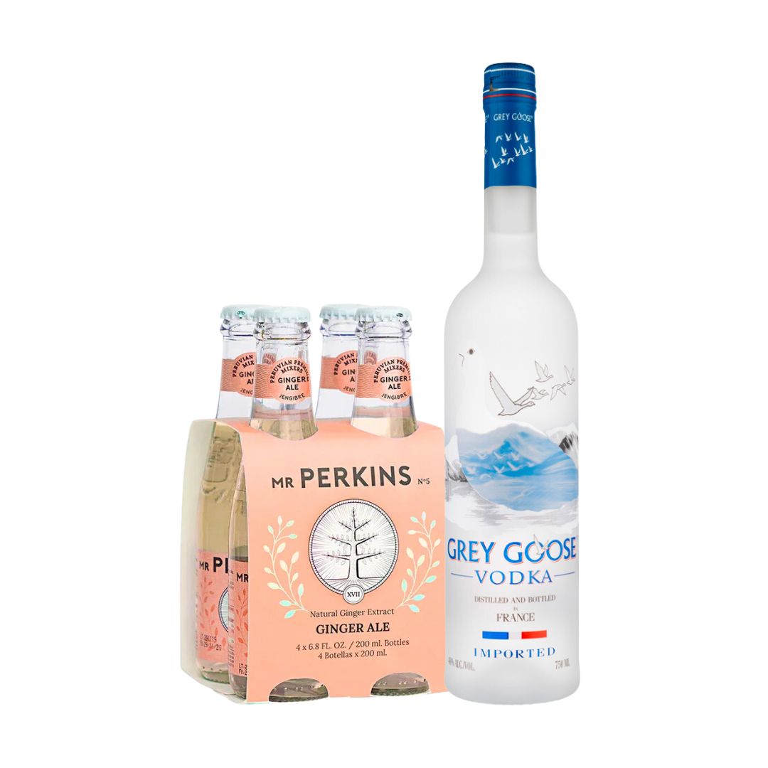 Vodka Grey Goose + 4pack Pink Mr perkins