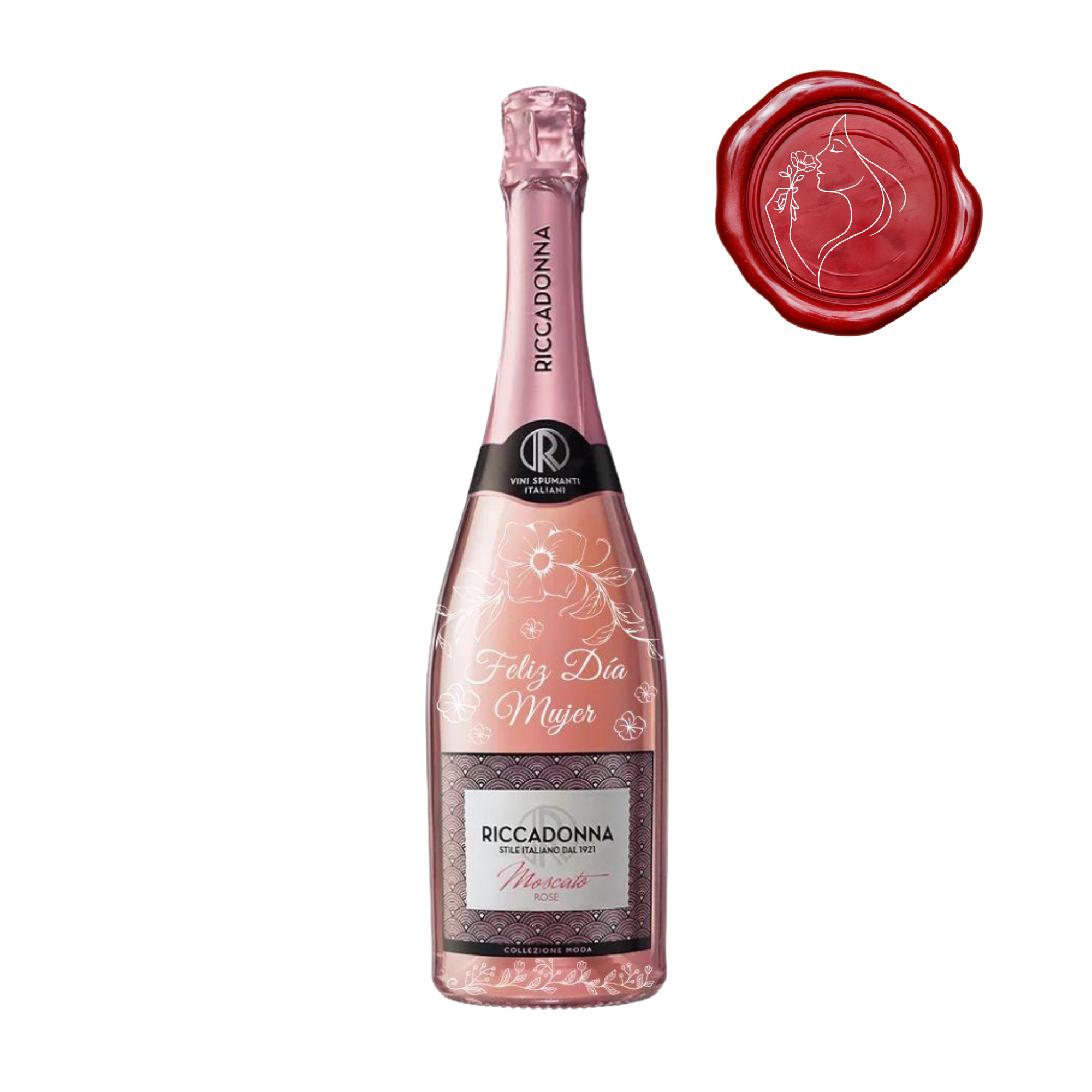 Espumante RICCADONNA Moscato Rose Botella 750ml - DÍA DE LA MUJER