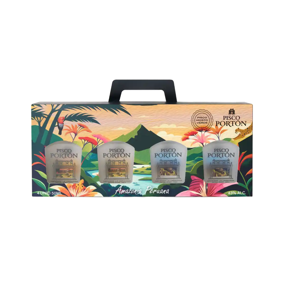 Pack 4 botellas de PISCO PORTÓN Mosto Verde 50ml