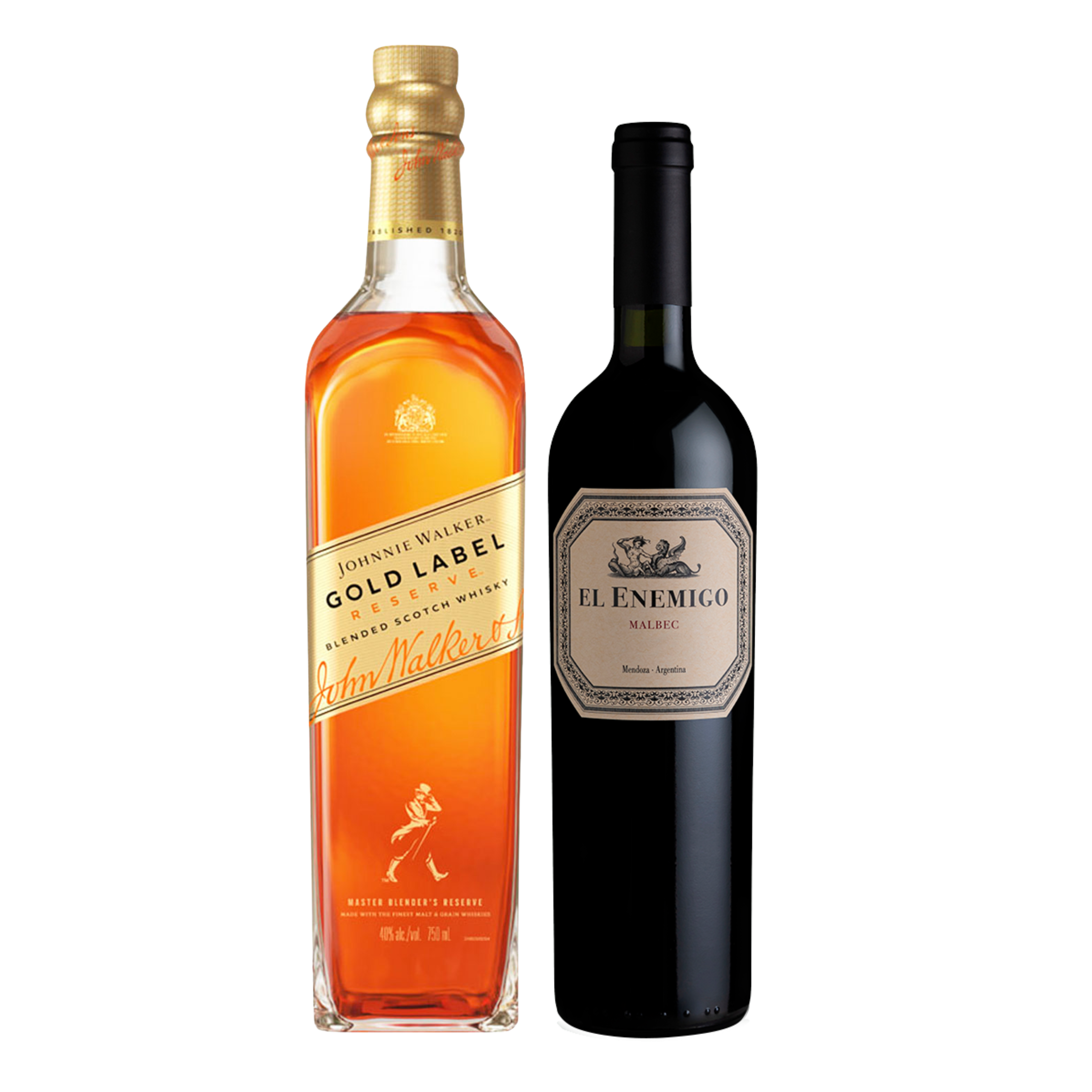 JOHNNIE WALKER GOLD LABEL + ENEMIGO MALBEC