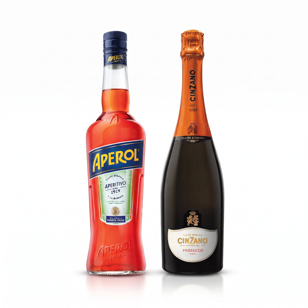 PACK CUOTAS: 6 Licor APEROL Original Botella 750ml + 6 Espumante CINZANO Prosecco Botella 750ml