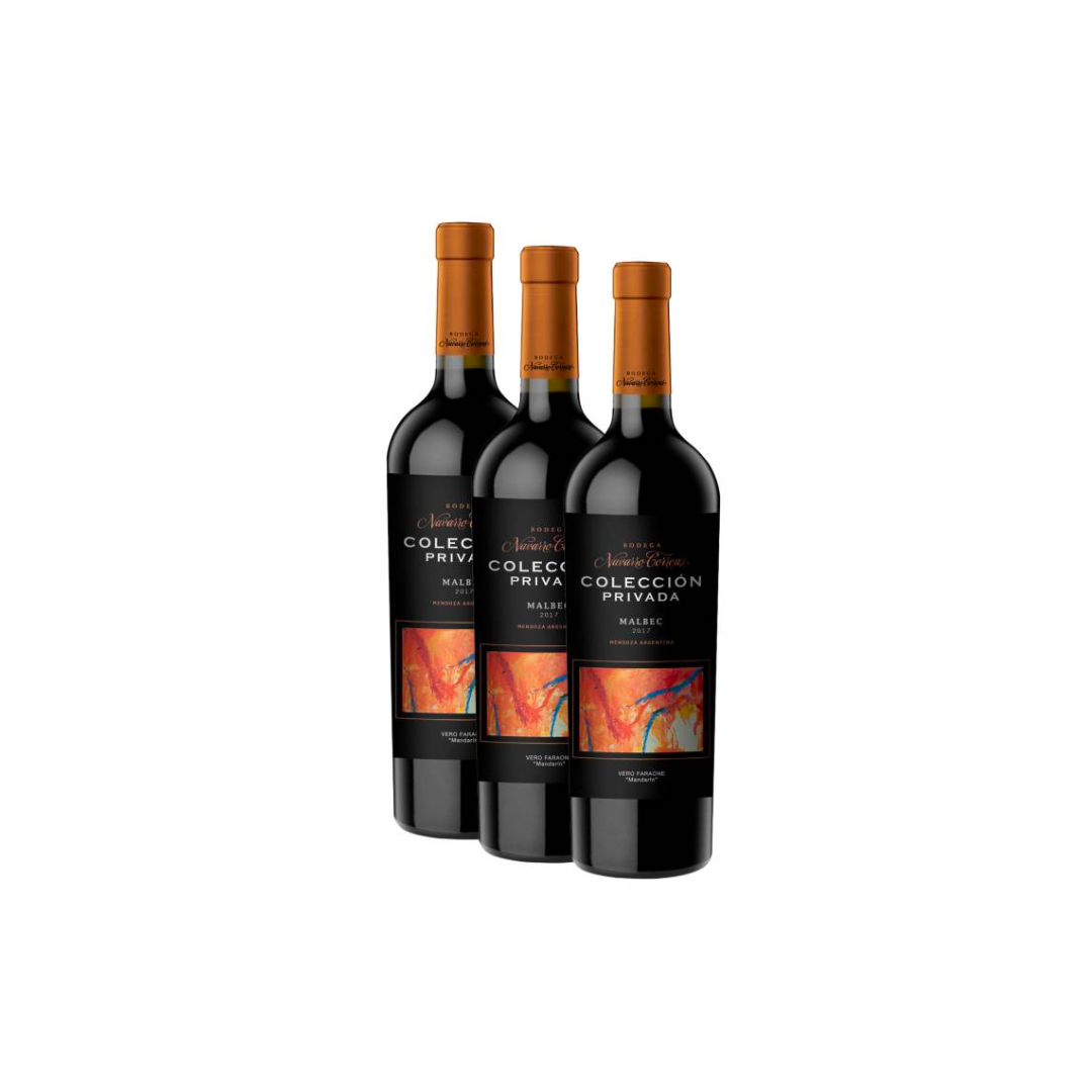 Pack 3 NAVARRO CORREAS Colección Privada Malbec Botella 750ml