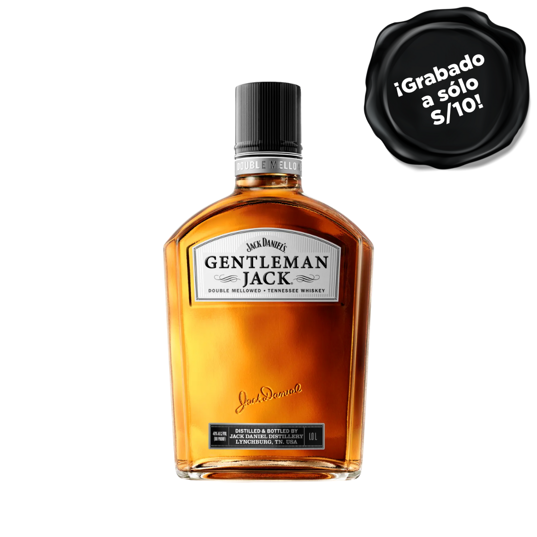 Whisky JACK DANIELS Gentleman Botella 750ml. GRABADO A S/10