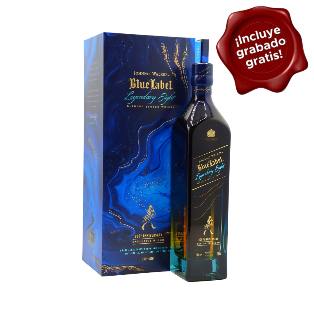 Whisky Johnnie Walker Legendary Eight 200 aniversario Botella de 700ml. CON GRABADO GRATIS