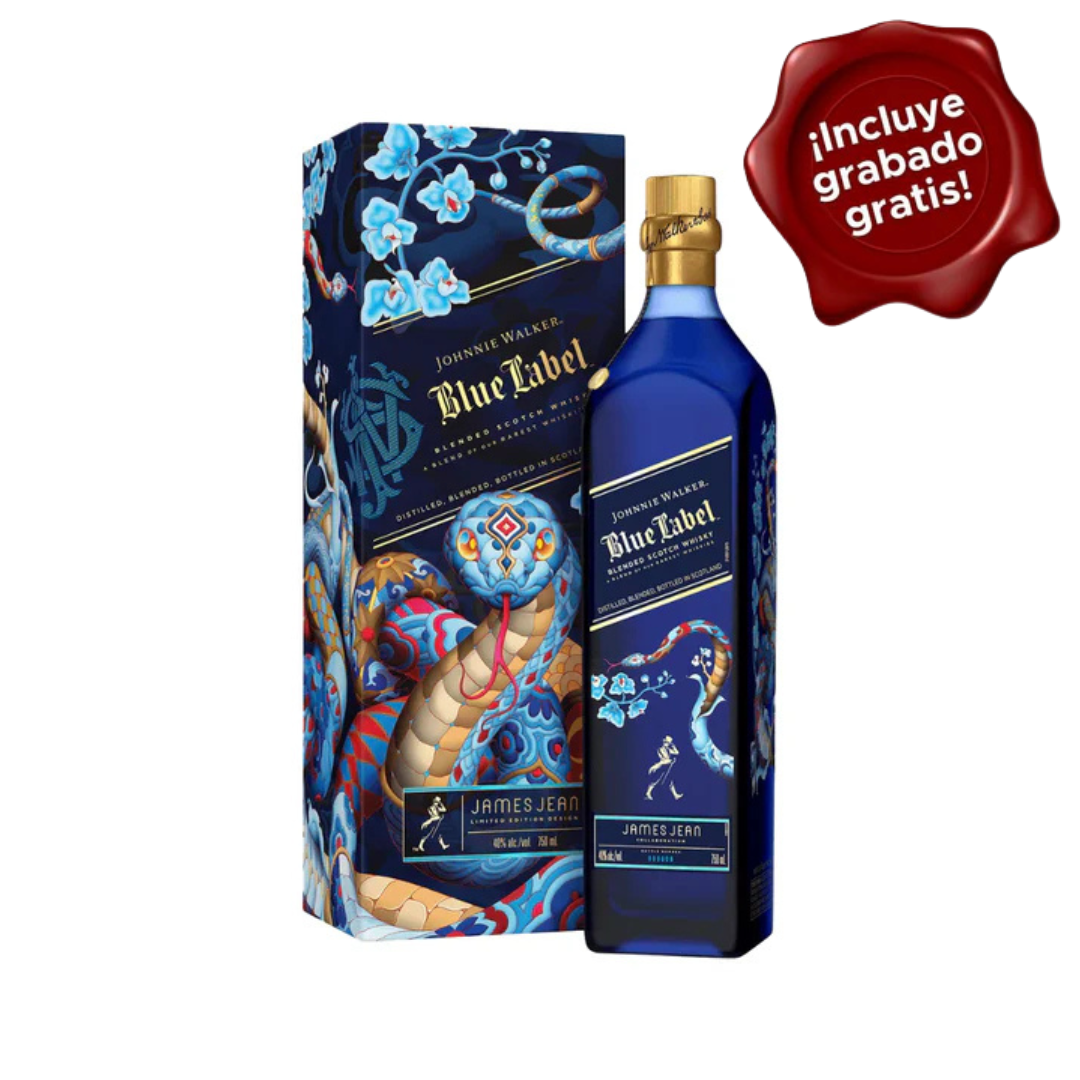 Whisky JOHNNIE WALKER Blue Label “Year of the Snake” 750 ml. CON GRABADO GRATIS