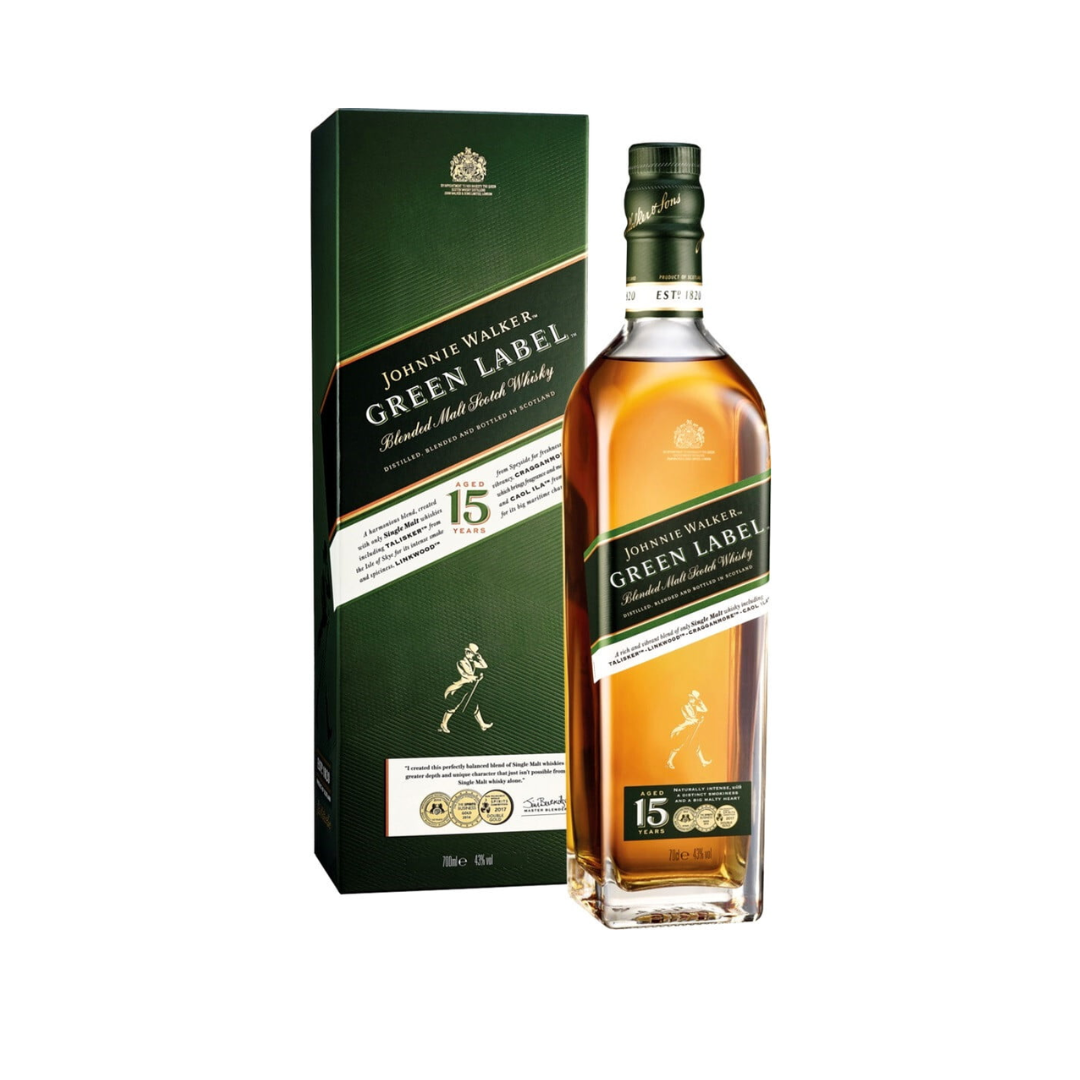 Whisky JOHNNIE WALKER Green Label Botella 750ml