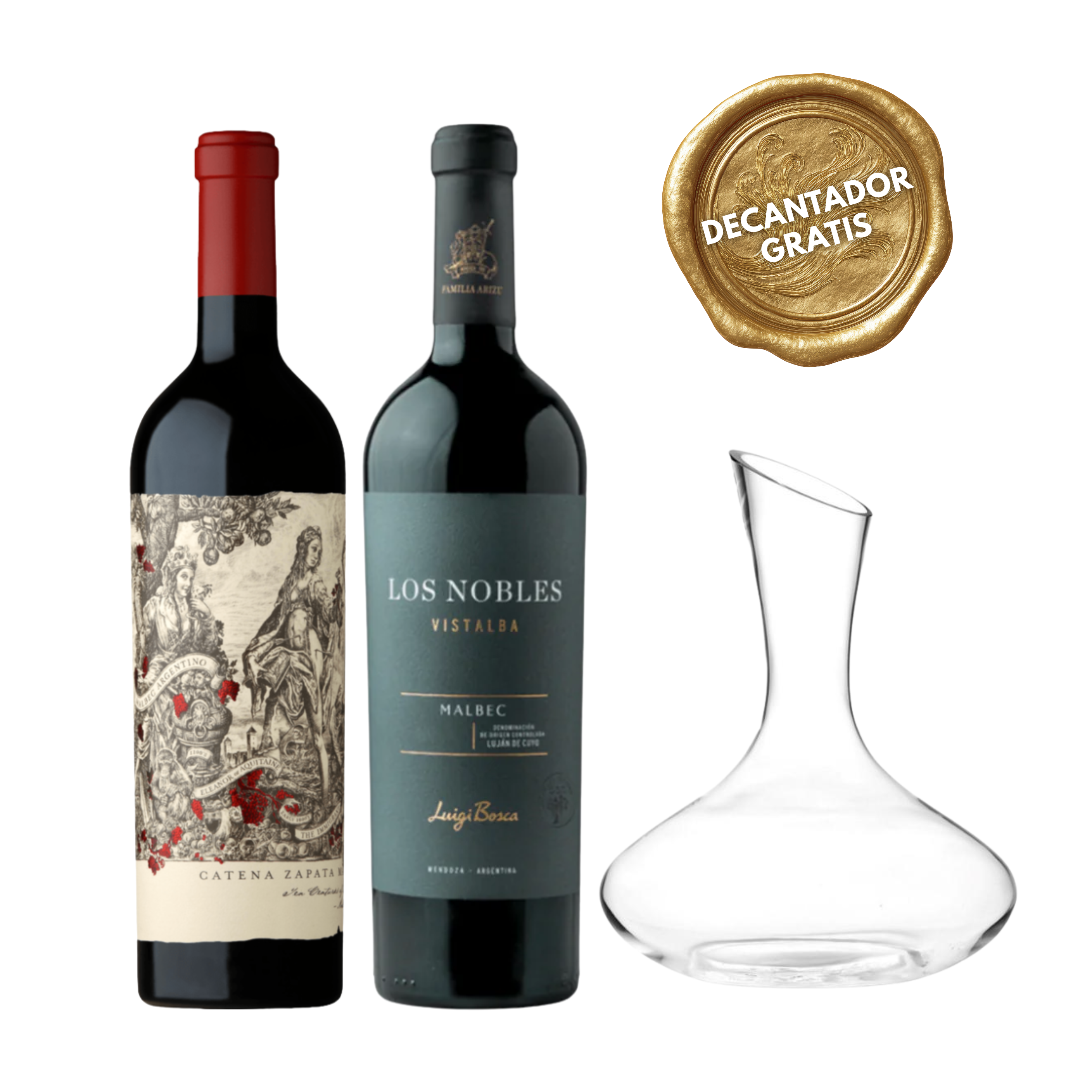 PACK #10: VINOS ARGENTINOS + DECANTADOR GRATIS