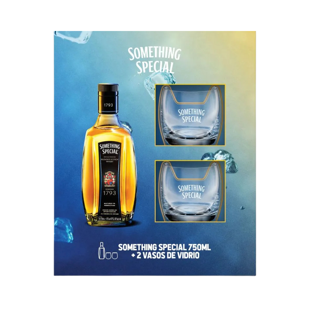 Pack SOMETHING SPECIAL Botella 750ml + 2 Vasos