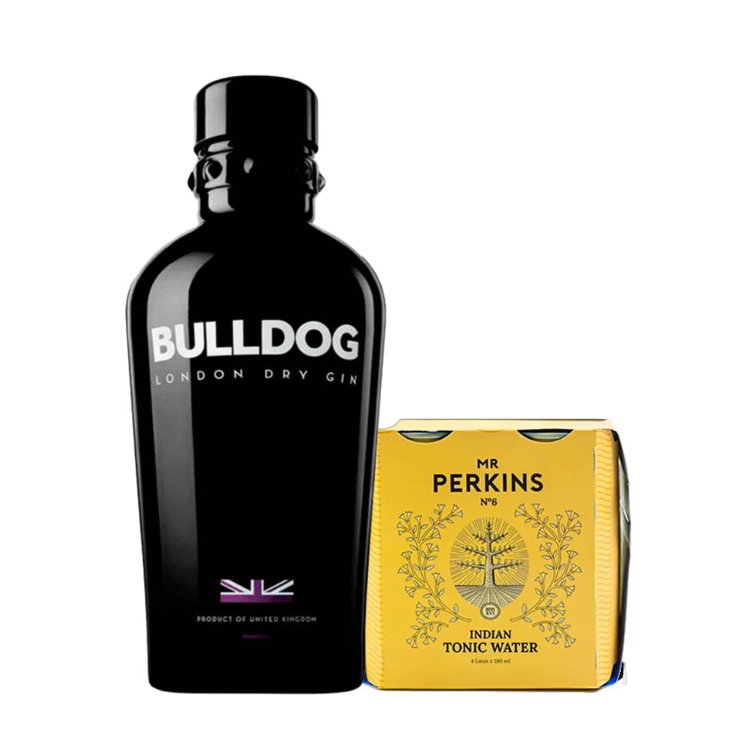 Gin Bulldog + 4 Mr Perkins Tónica en lata