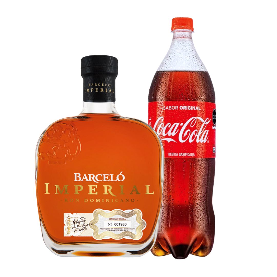 Ron Barcelo Imperial + Coca Cola 1.5 lt