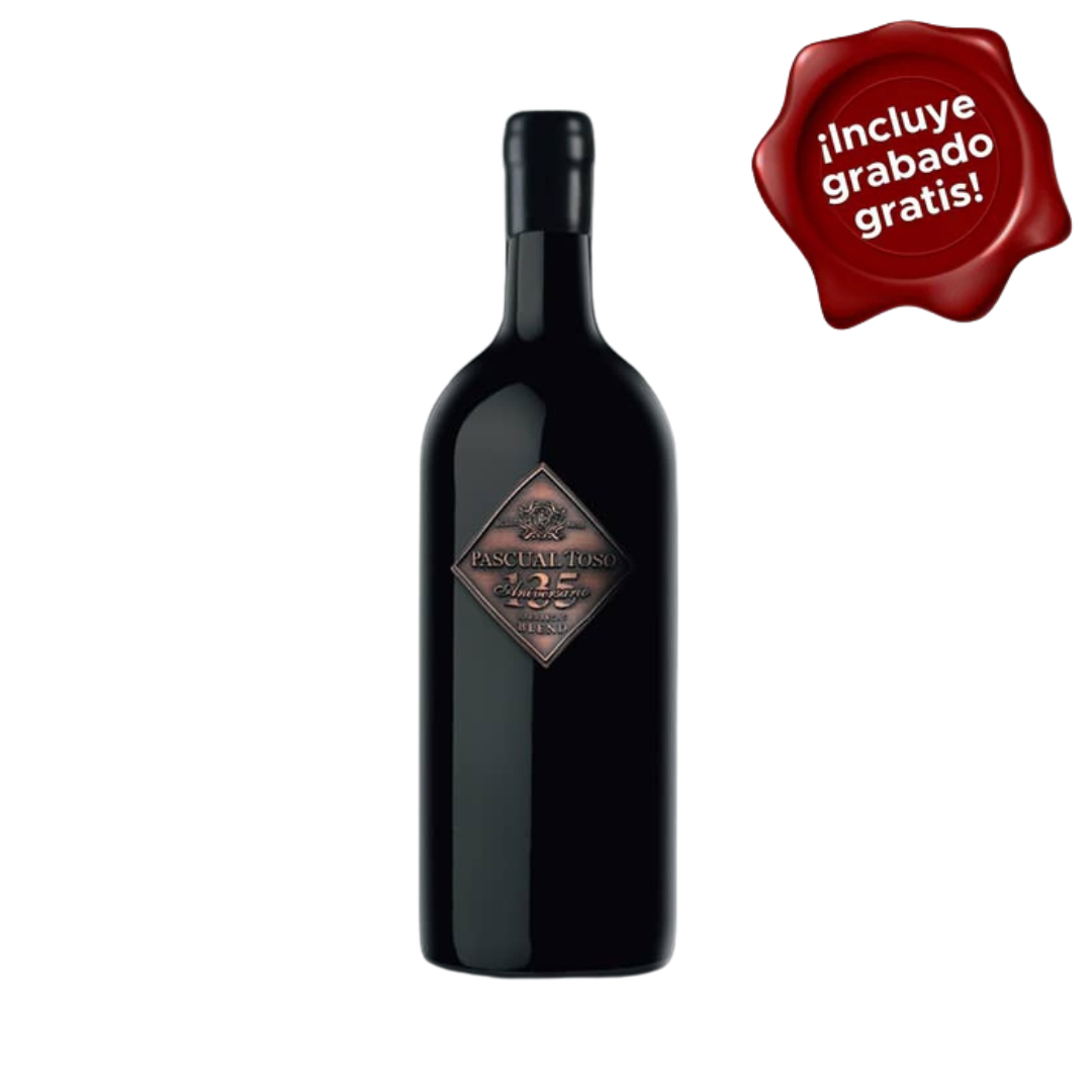 Vino PASCUAL TOSO 135 Aniversario x 3 lt. CON GRABADO GRATIS