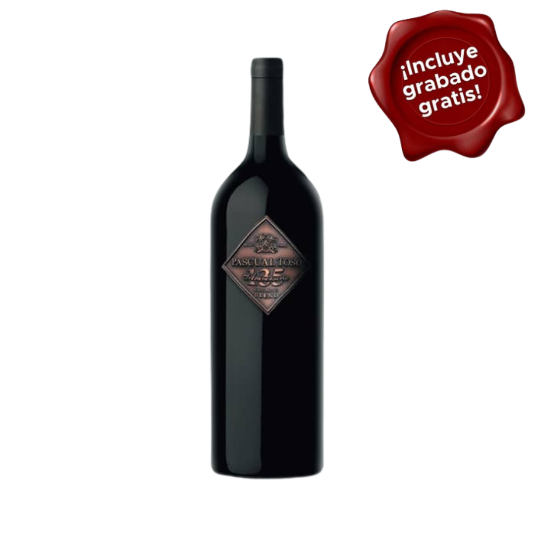 Vino PASCUAL TOSO 135 Aniversario x 1.5 lt. CON GRABADO GRATIS