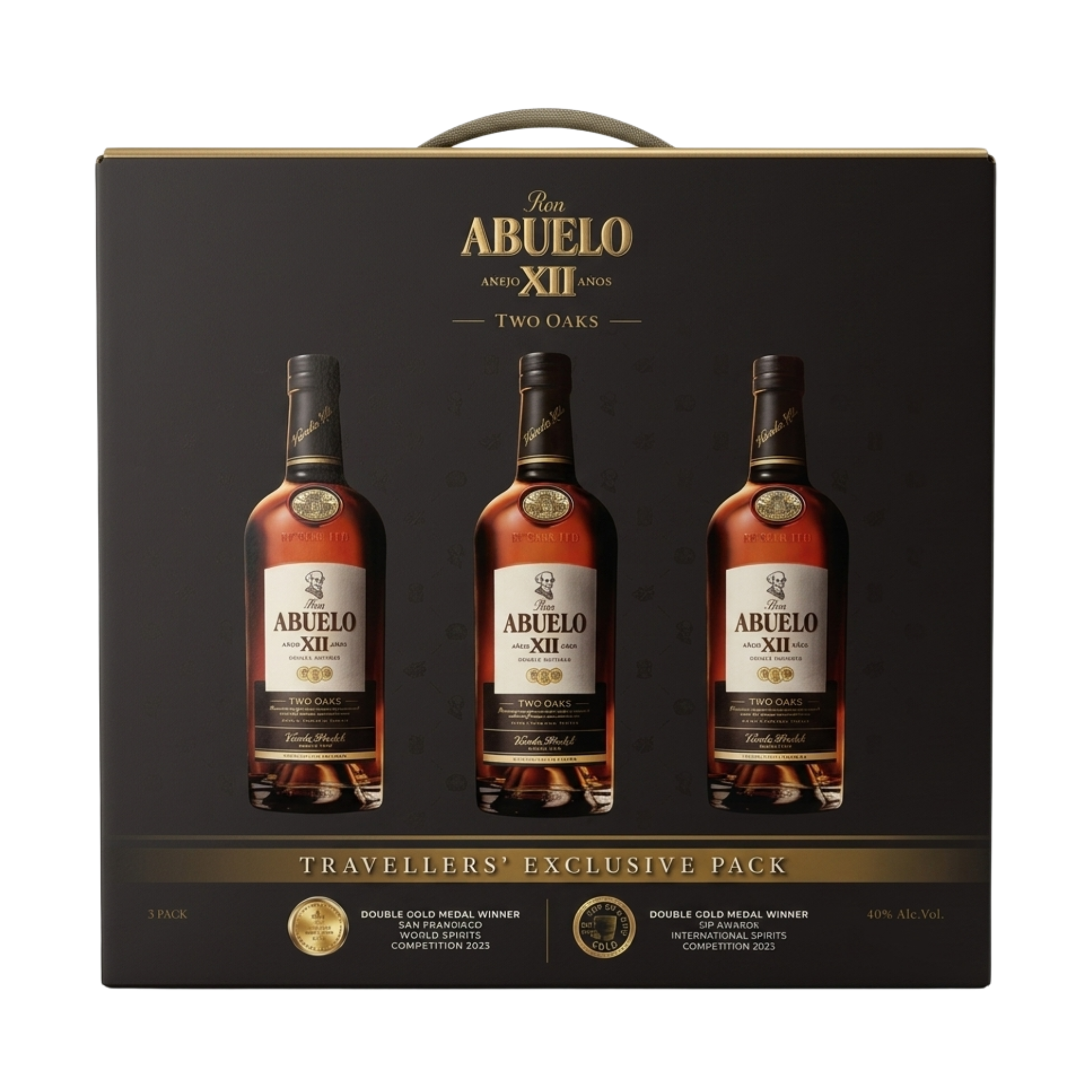 Pack Ron ABUELO Two Oaks 12 Años Botella 750ml (3 Unidades)