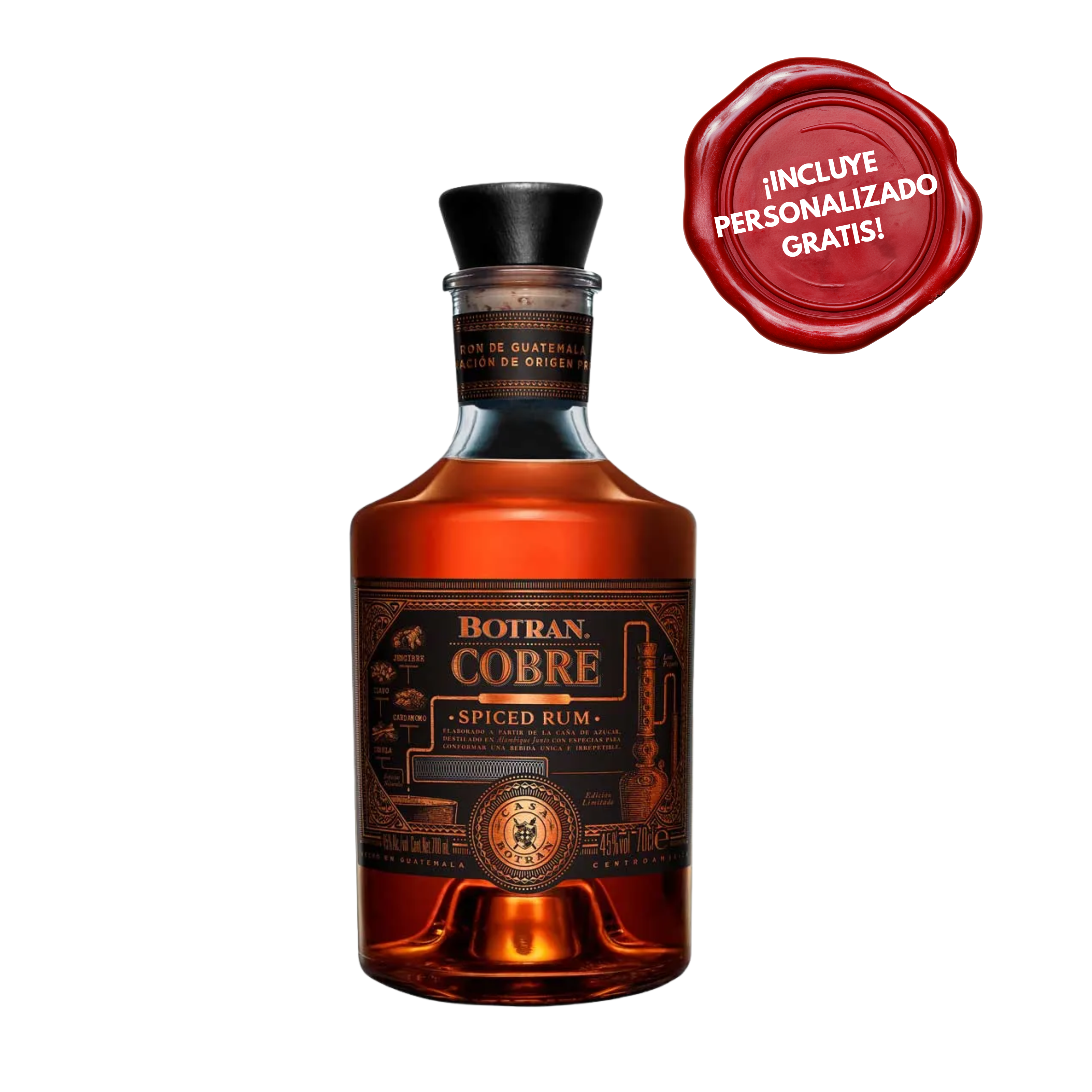 RON BOTRAN COBRE. PERSONALIZADO GRATIS