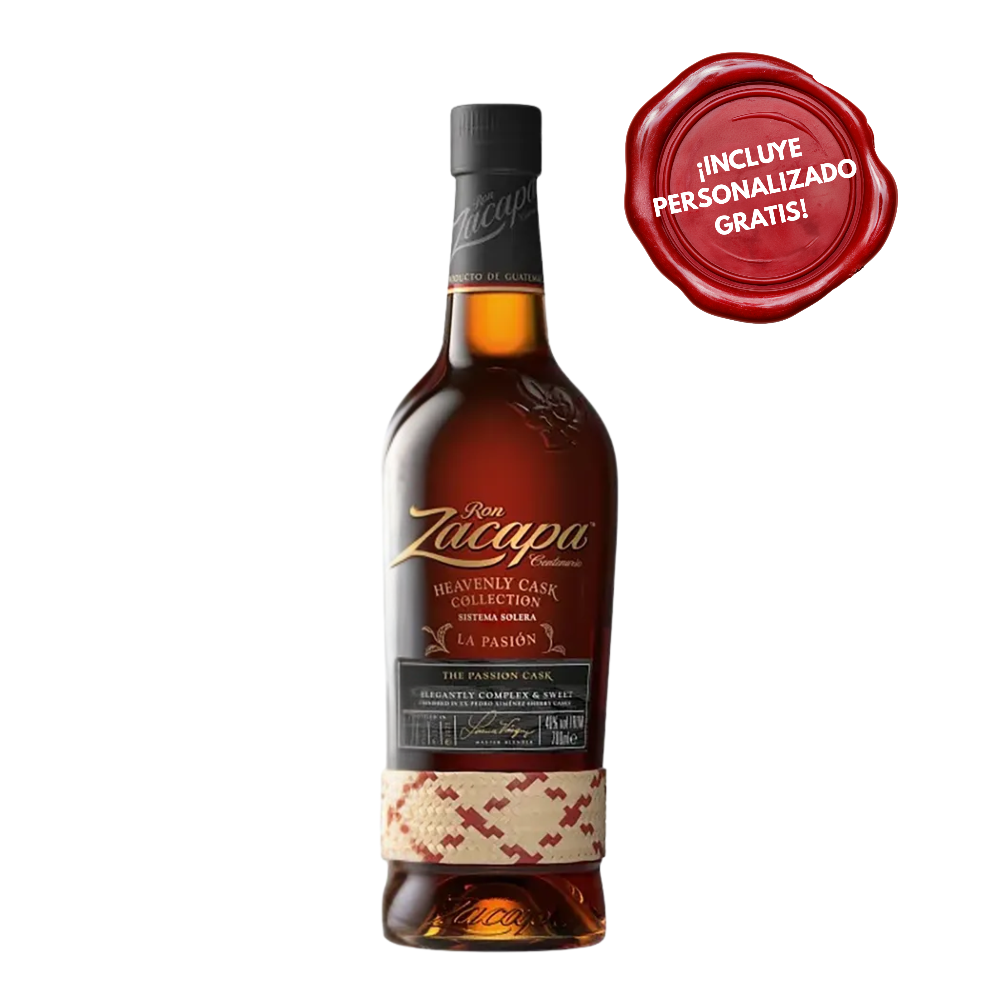Ron ZACAPA LA PASIÓN Heavenly Cask Collection x 700ml. PERSONALIZADO GRATIS