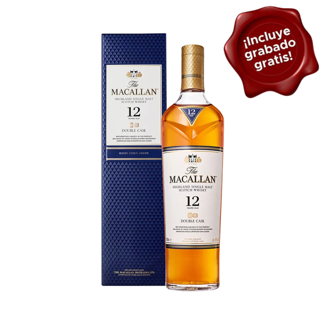 Whisky MACALLAN Double Cask 12 Años Botella 700ml. CON GRABADO GRATIS