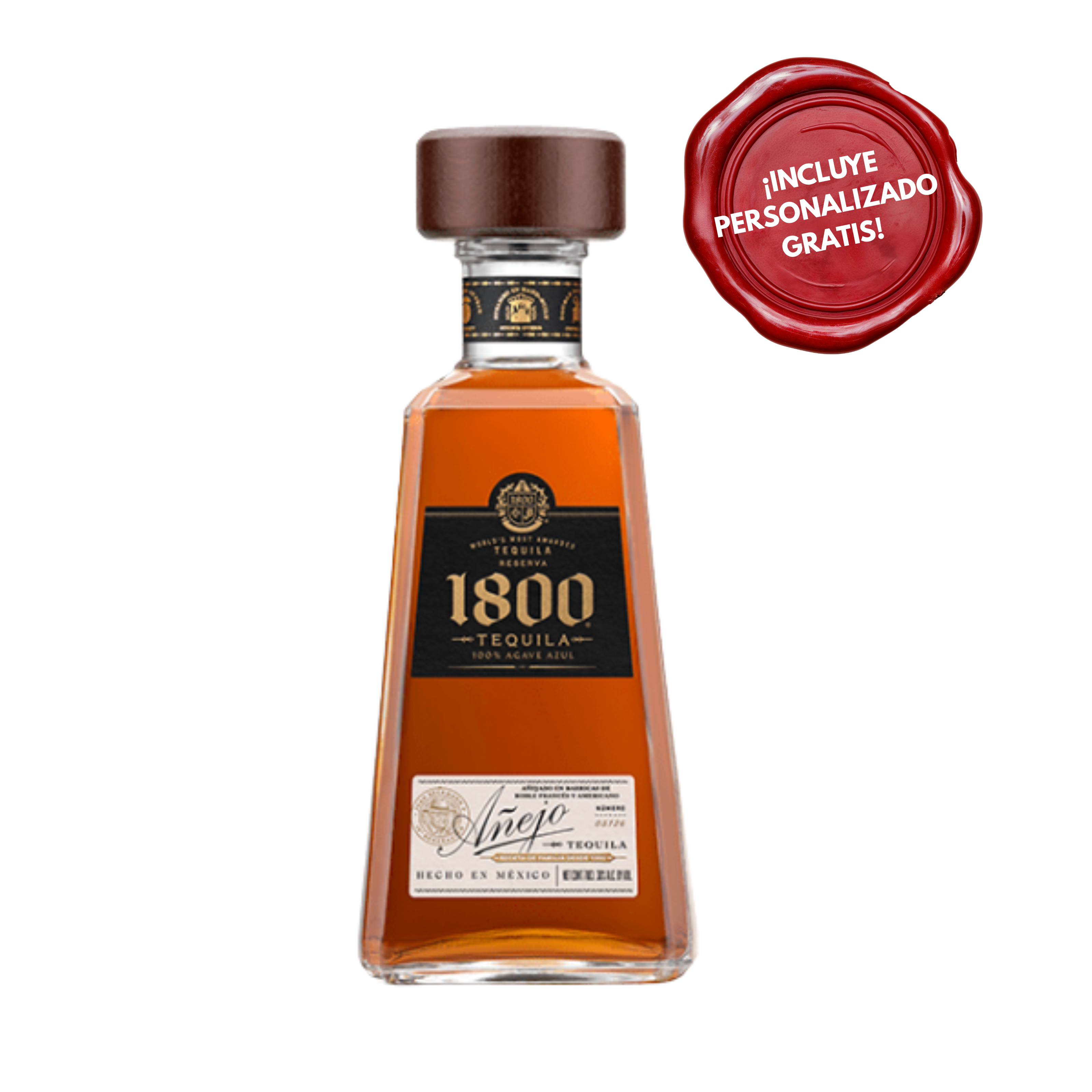 Tequila 1800 Añejo Botella 750ml. PERSONALIZADO GRATIS