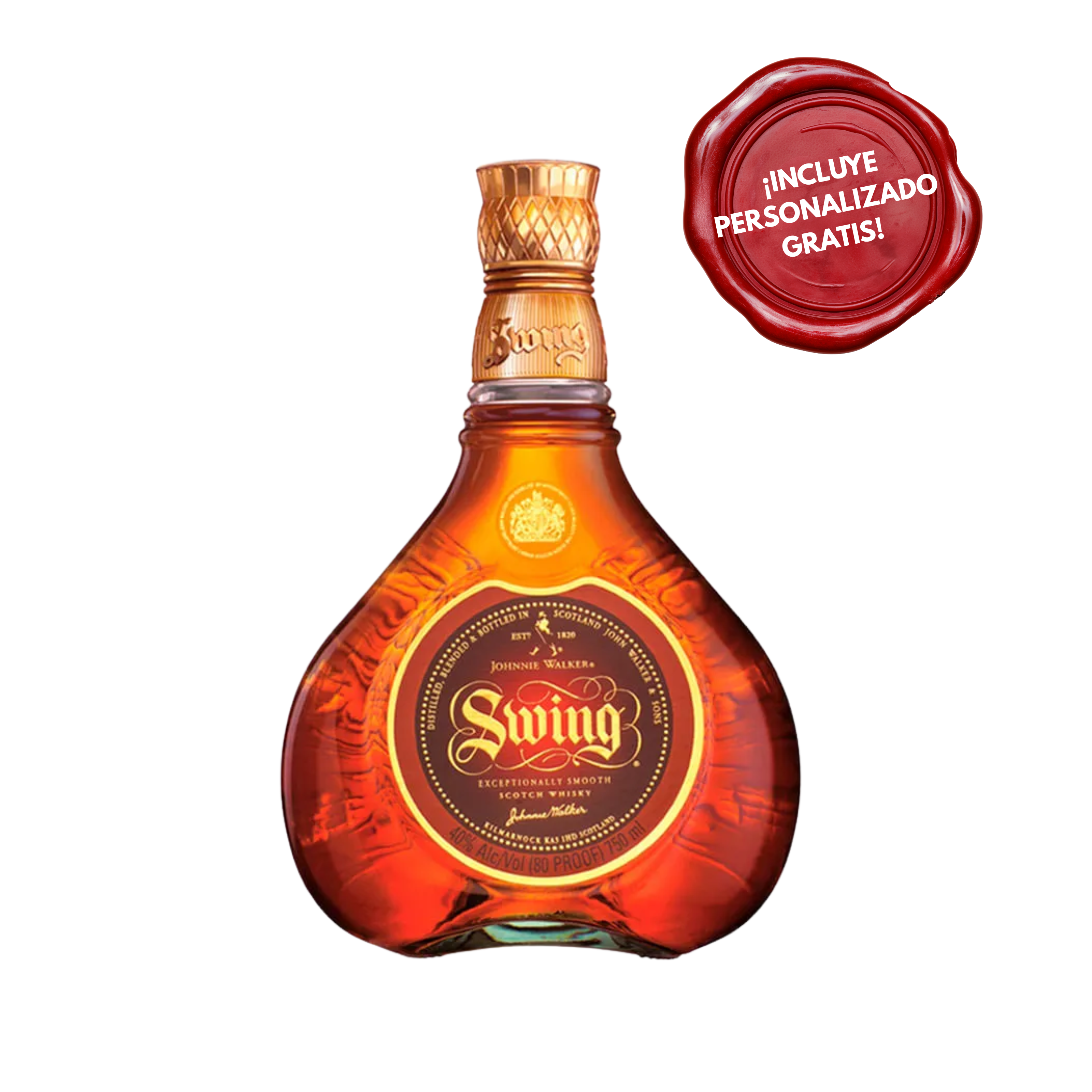Whisky JOHNNIE WALKER Swing Botella 750ml. PERSONALIZADO GRATIS