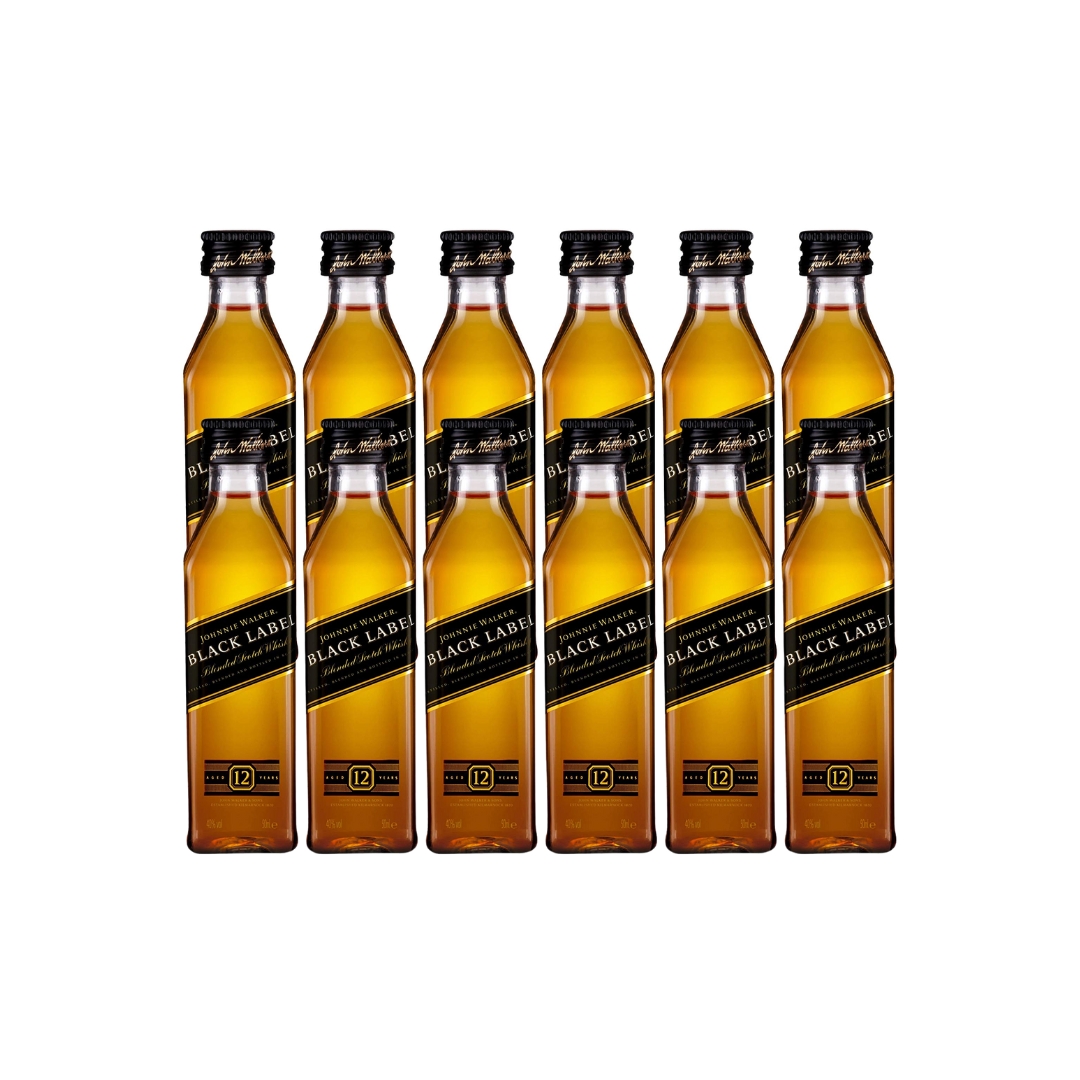 12 unidades Whisky Black Label 50ml