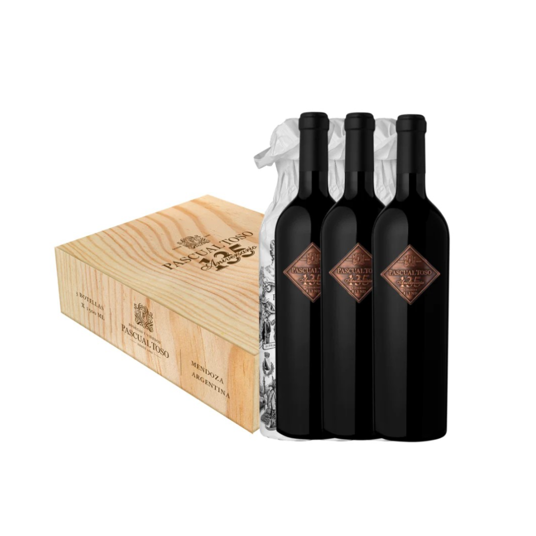 Vino PASCUAL TOSO 135 Aniversario Caja de lujo x 3 und