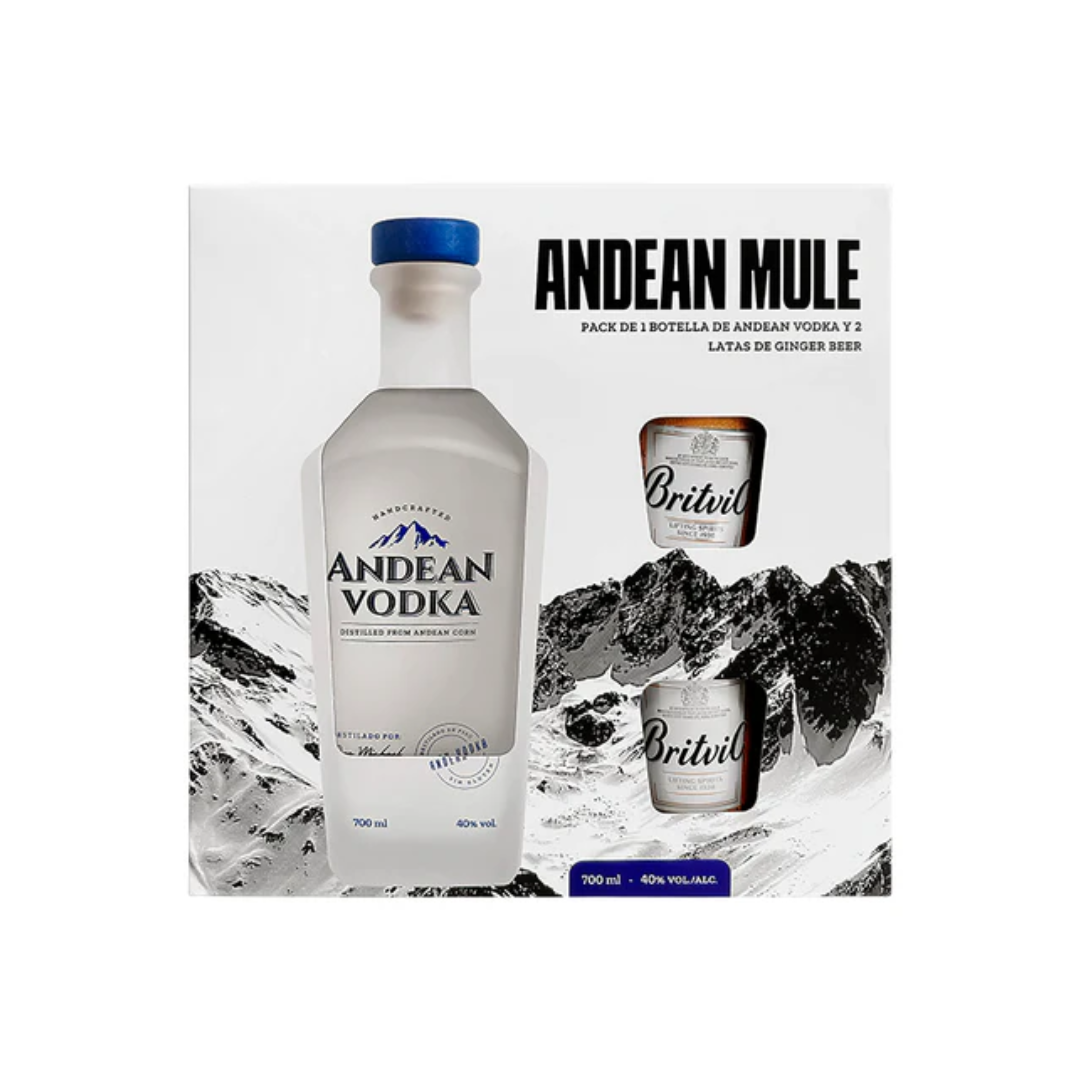 Pack Vodka ANDEAN + 2 Ginger Beer BRITVIC