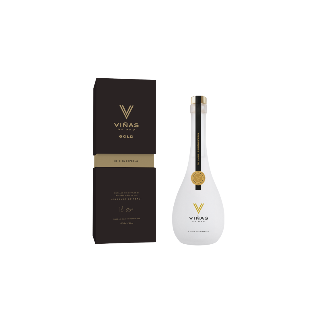 Pisco VIÑAS DE ORO Mosto Verde Acholado Edicion Especial 500ml
