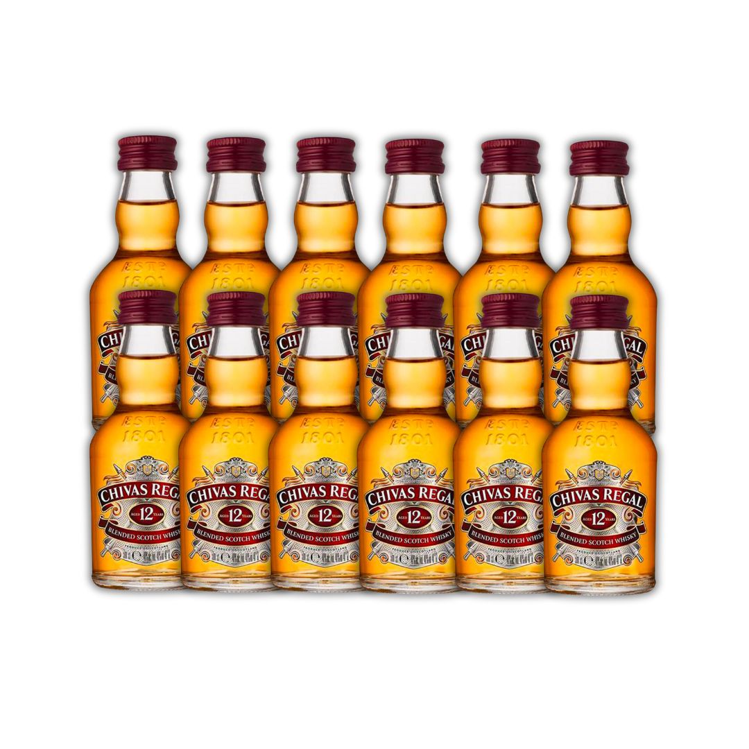 12 unidades Whisky Chivas Regal 12 50ml