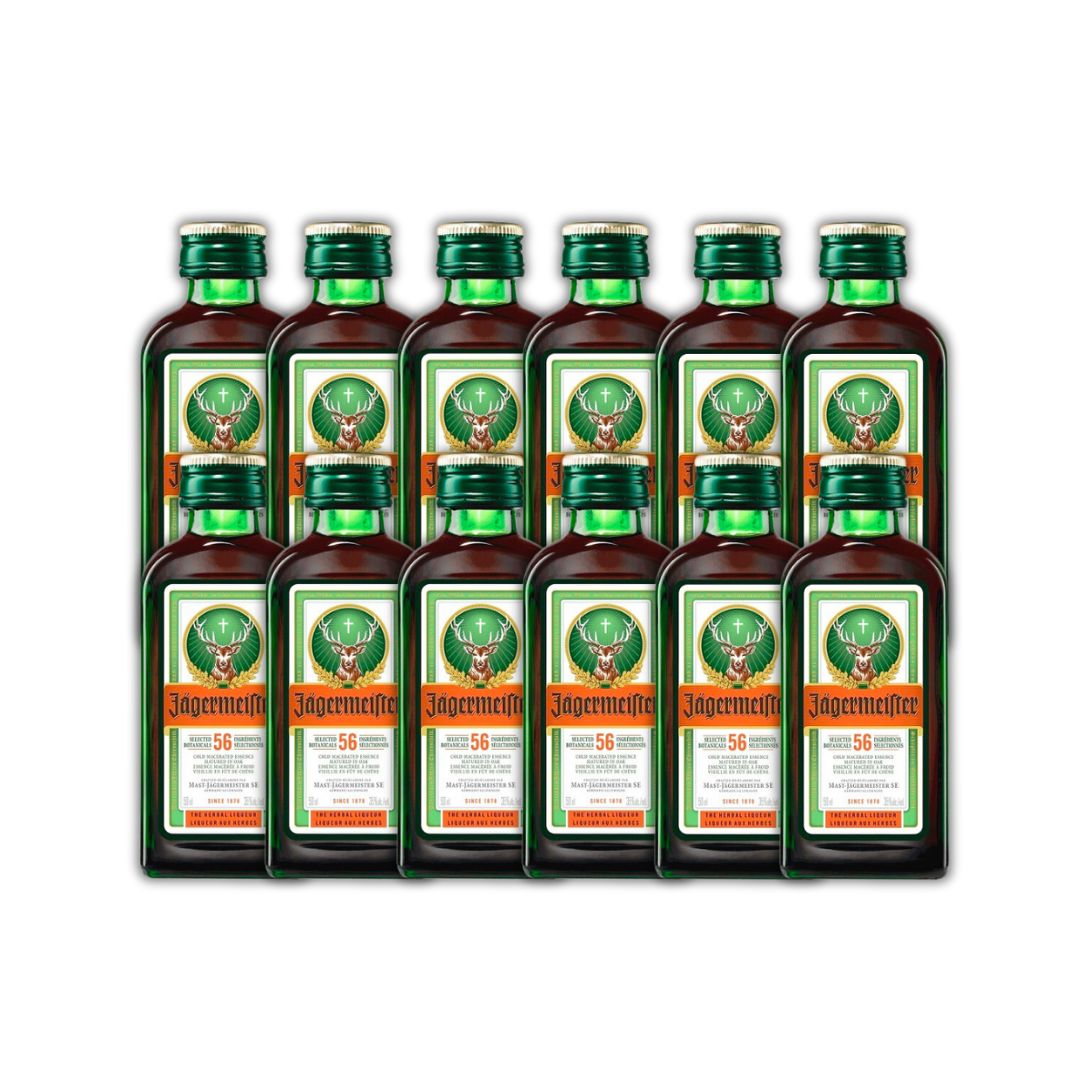 12 unidades Jägermeister 40ml