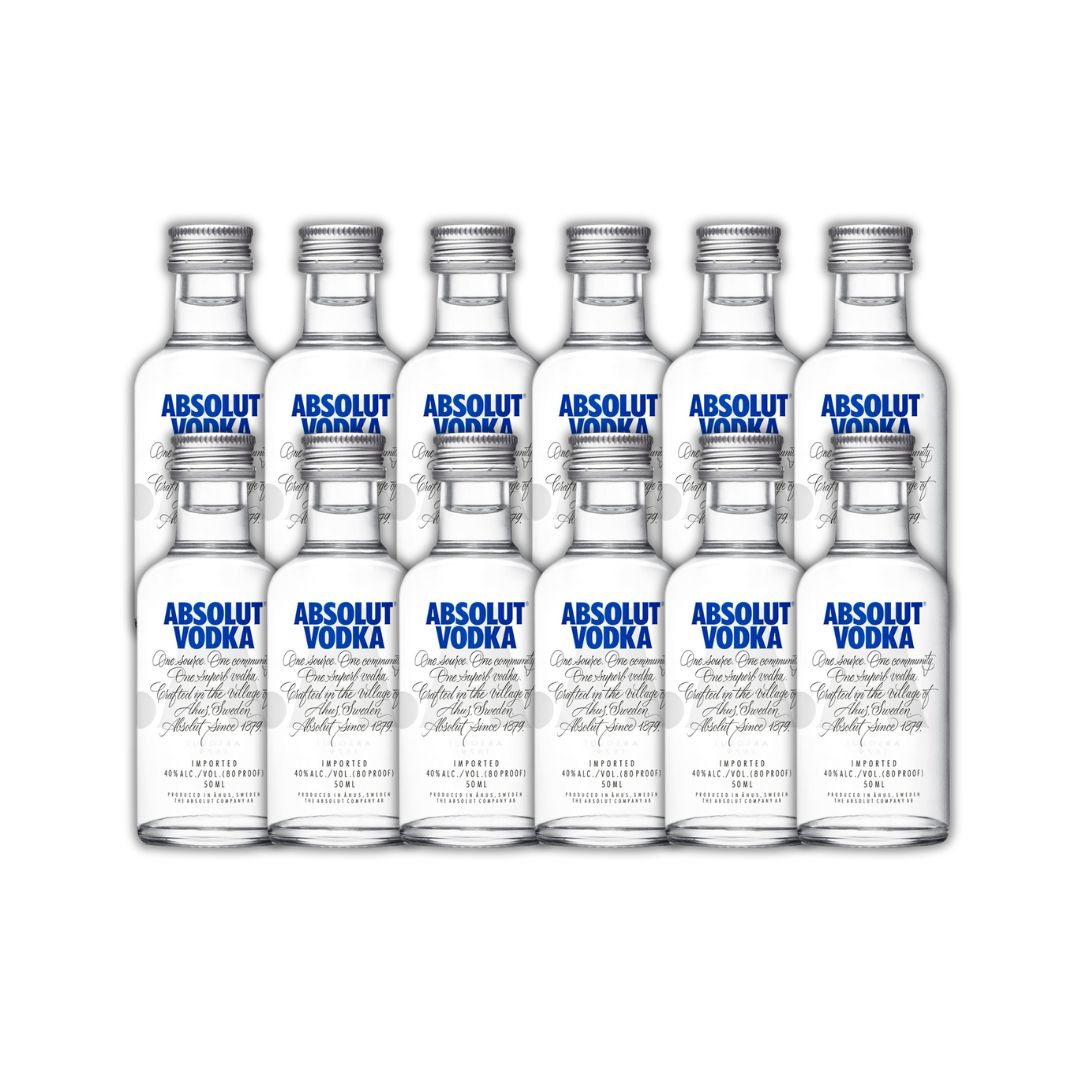 12 unidades Vodka Absolut 50ml