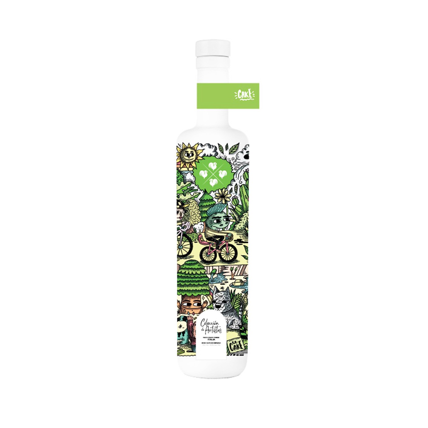 Pisco CUATRO GALLOS Colección de Artistas Mosto Verde Italia Botella 750ml