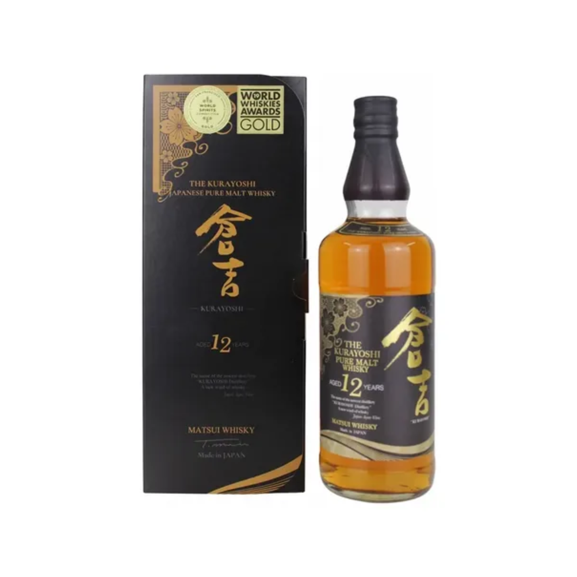 Whisky THE KURAYOSHI Pure Malt 12 Years Botella 700ml