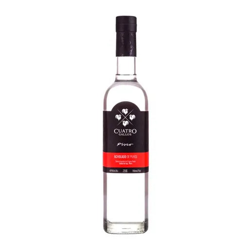 Pisco CUATRO GALLOS Puro Acholado Botella 750ml