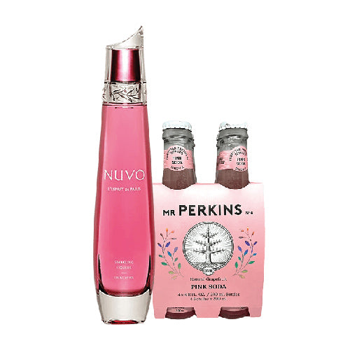 NUVO + 4pack pink soda Mr perkins
