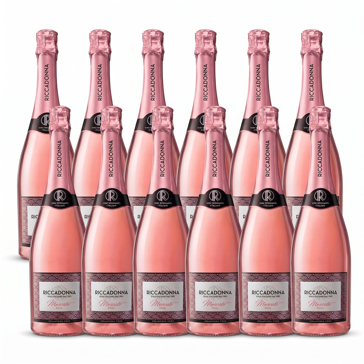 12 Espumantes RICCADONNA Moscato Rose Botella 750ml