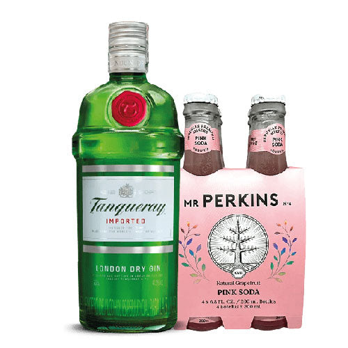 Tanqueray london + 4pack pink Mr perkins