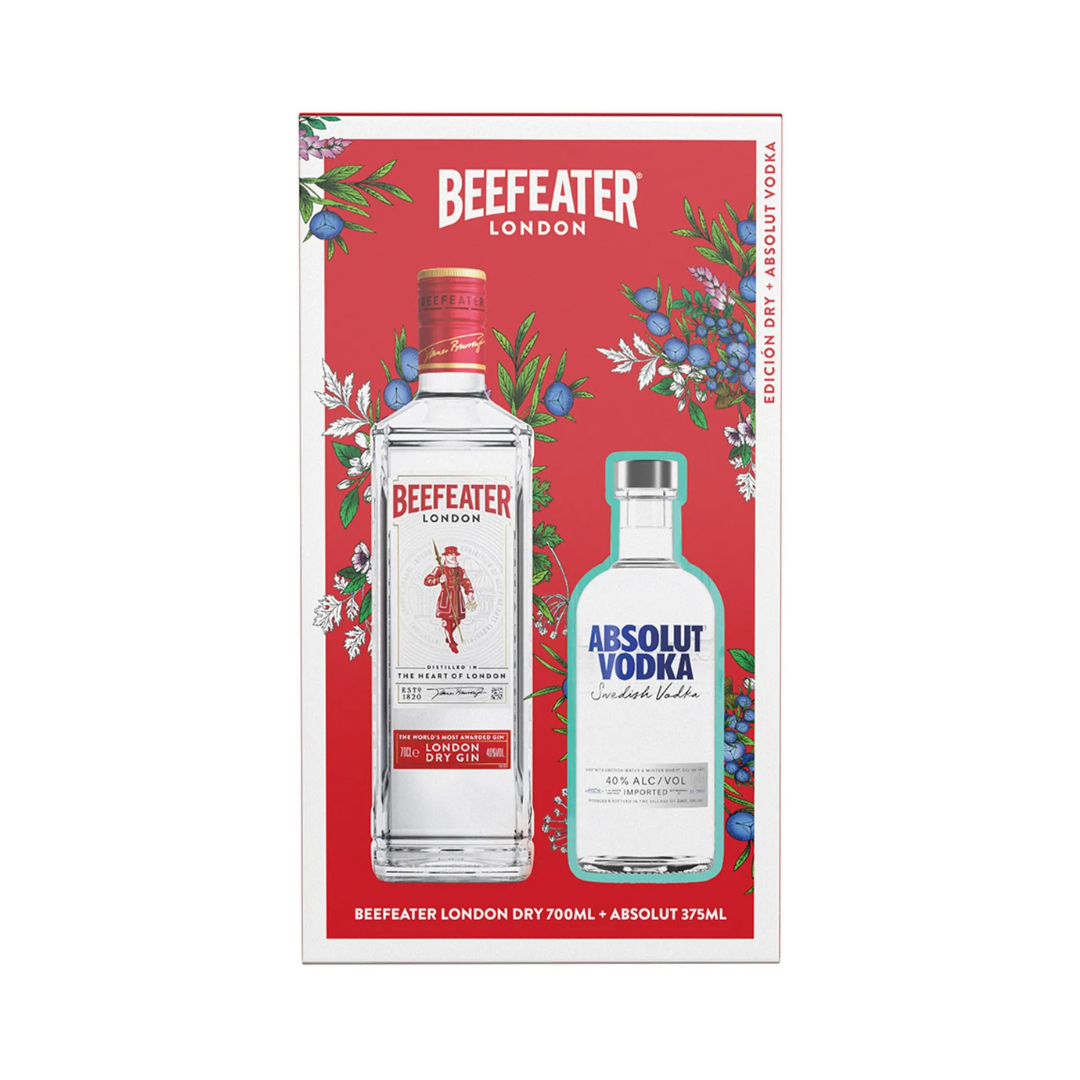 Pack GIN BEEFEATER 700 ml + Regalo VODKA ABSOLUT 375 ml