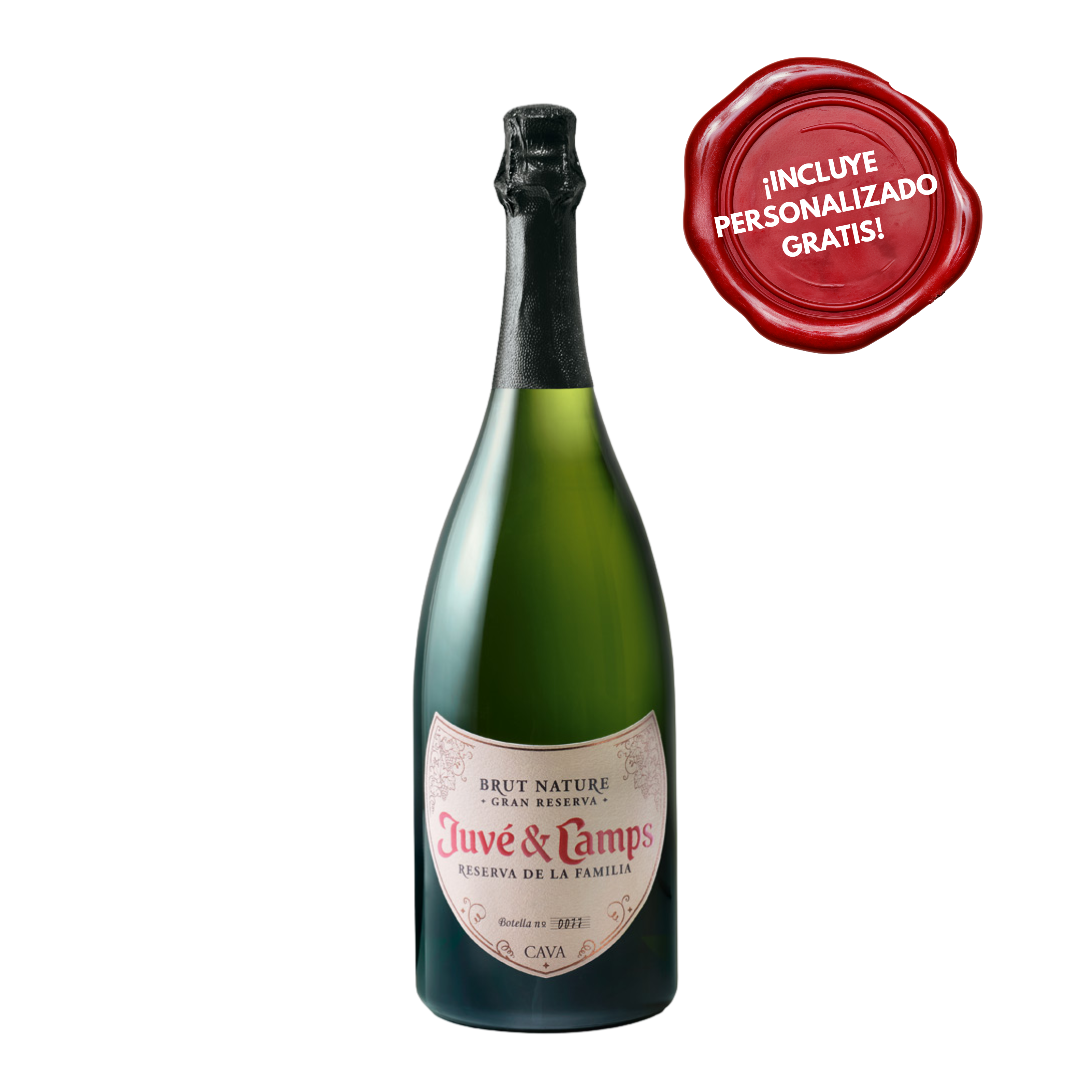 Cava JUVE & CAMPS Reserva Familia Brut Nature MAGNUM Botella 1500ml. PERSONALIZADO GRATIS