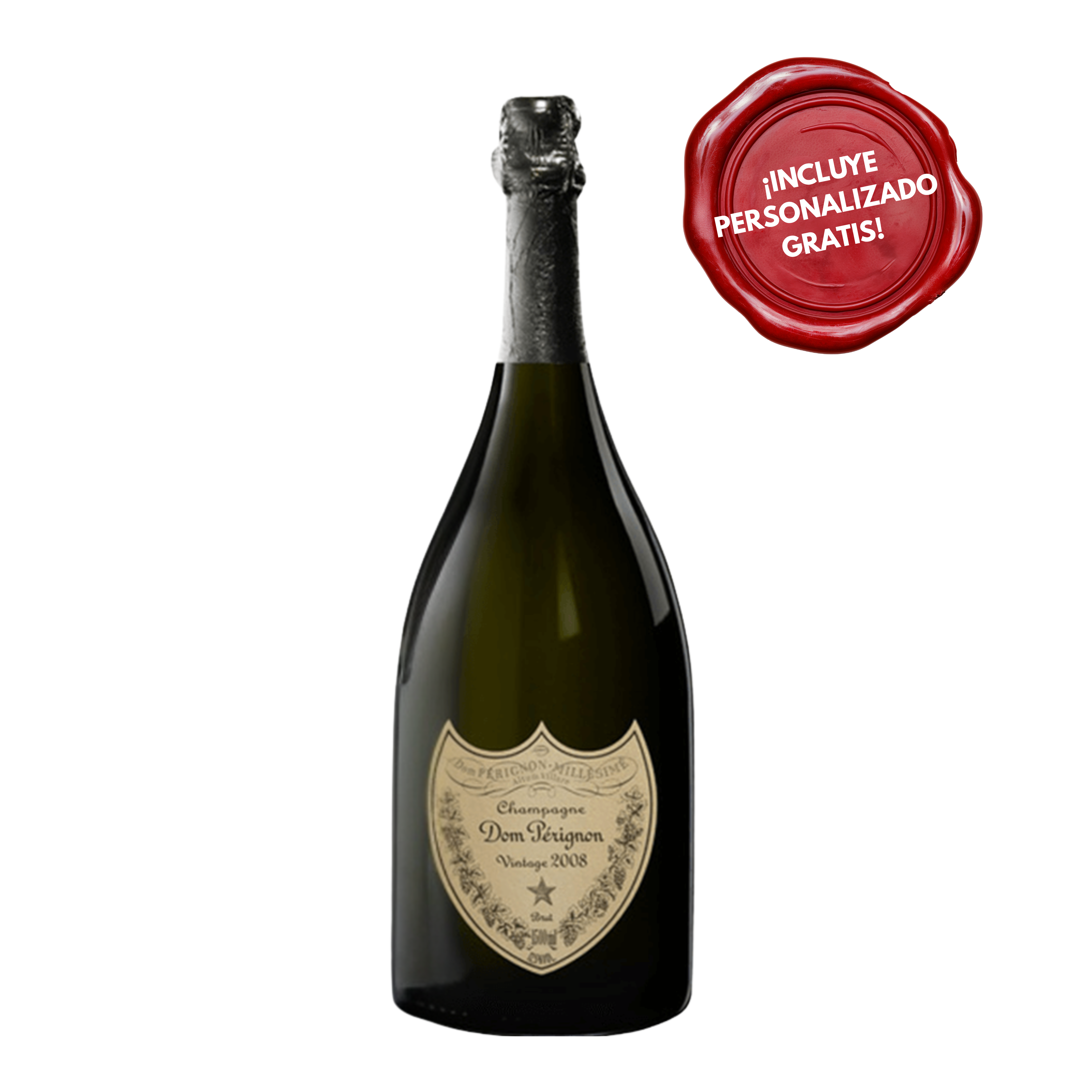Champagne DOM PERIGNON Vintage Botella 750ml. PERSONALIZADO GRATIS