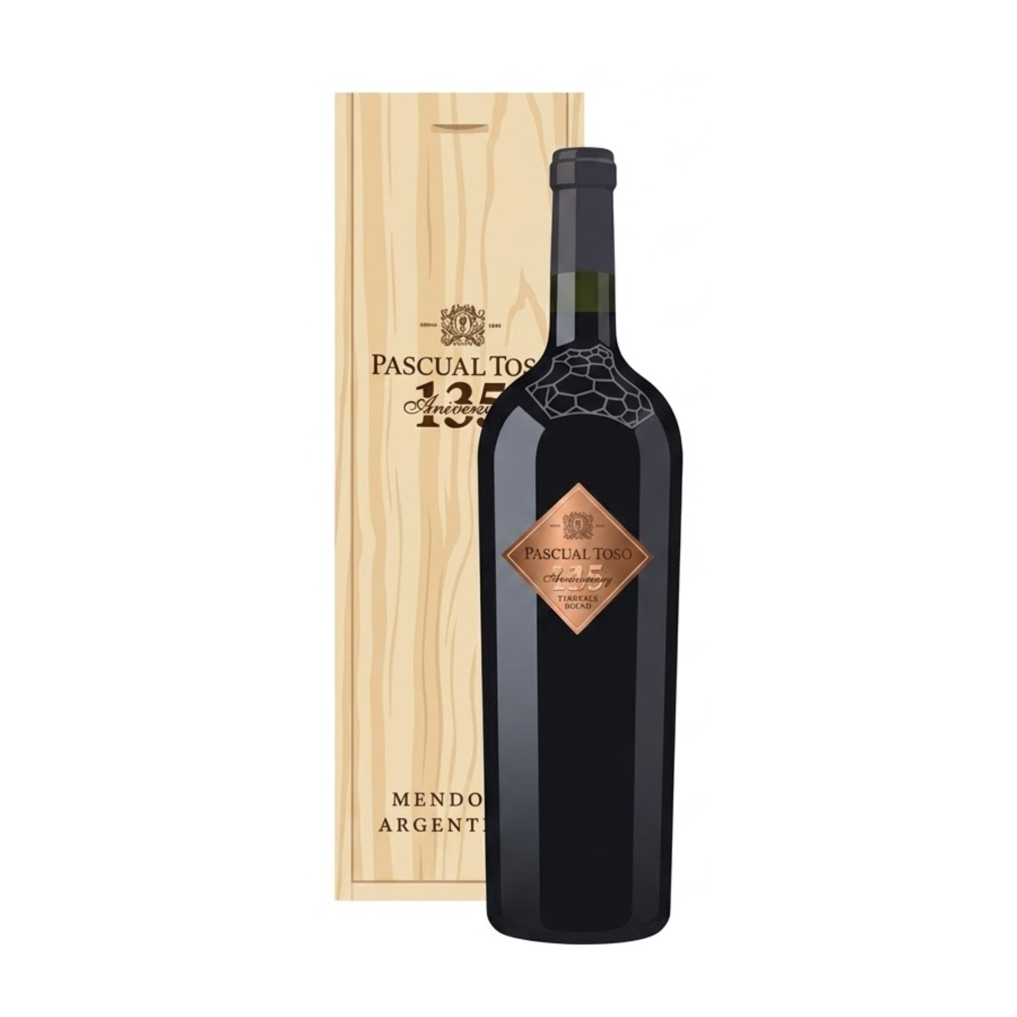 ⁠Vino PASCUAL TOSO 135 Aniversario x 1.5 lt
