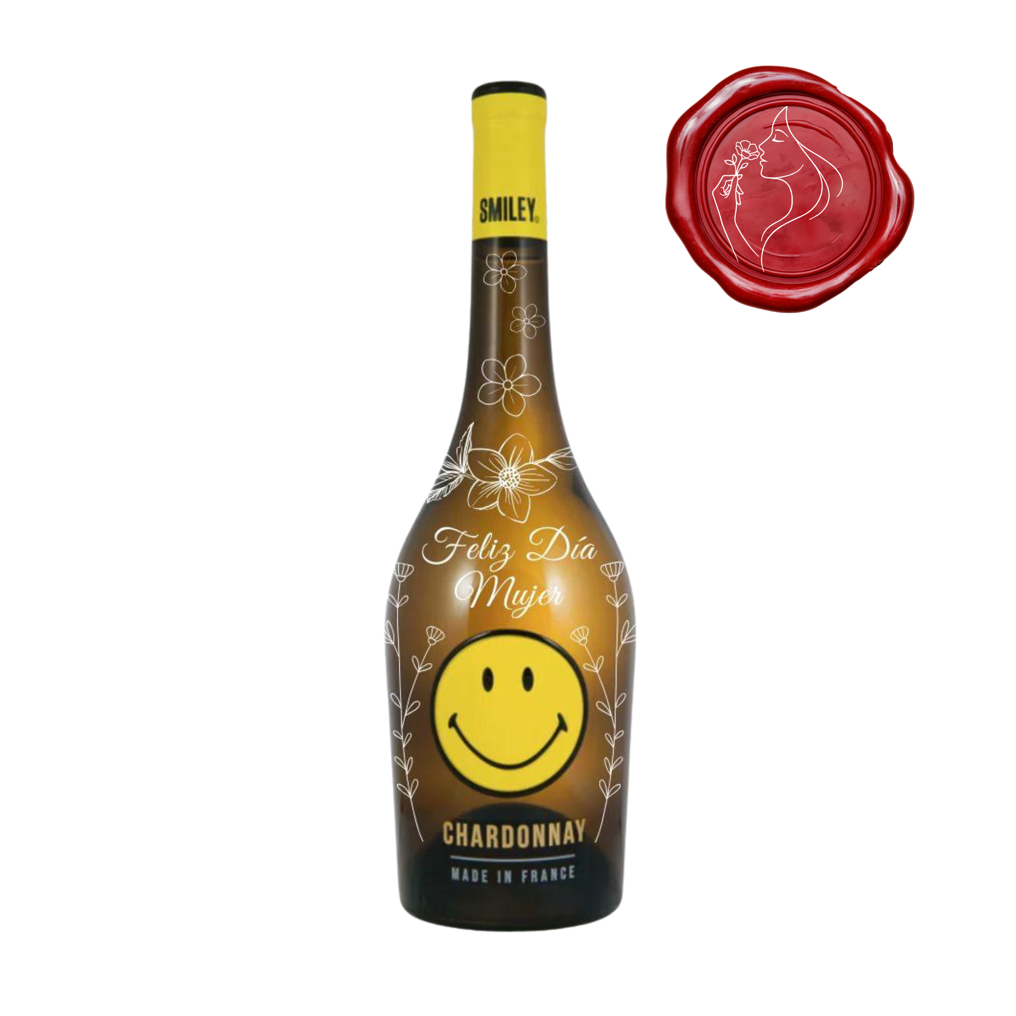Vino chardonnay Smiley Botella 750ml - DÍA DE LA MUJER
