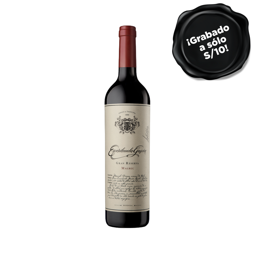 Vino ESCORIHUELA GASCON Gran Reserva Botella 750ml. GRABADO A S/10