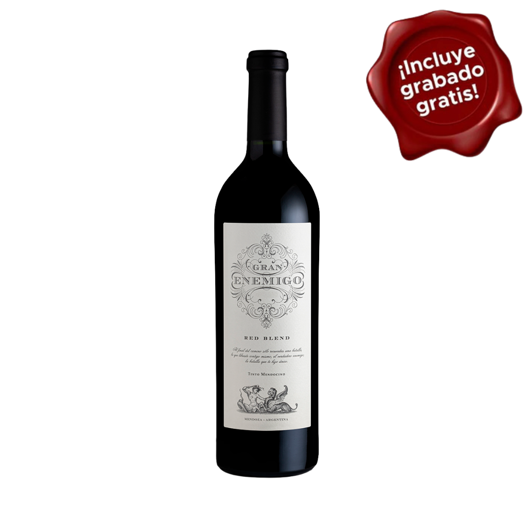 Vino GRAN ENEMIGO Blend Botella 750ml. CON GRABADO GRATIS