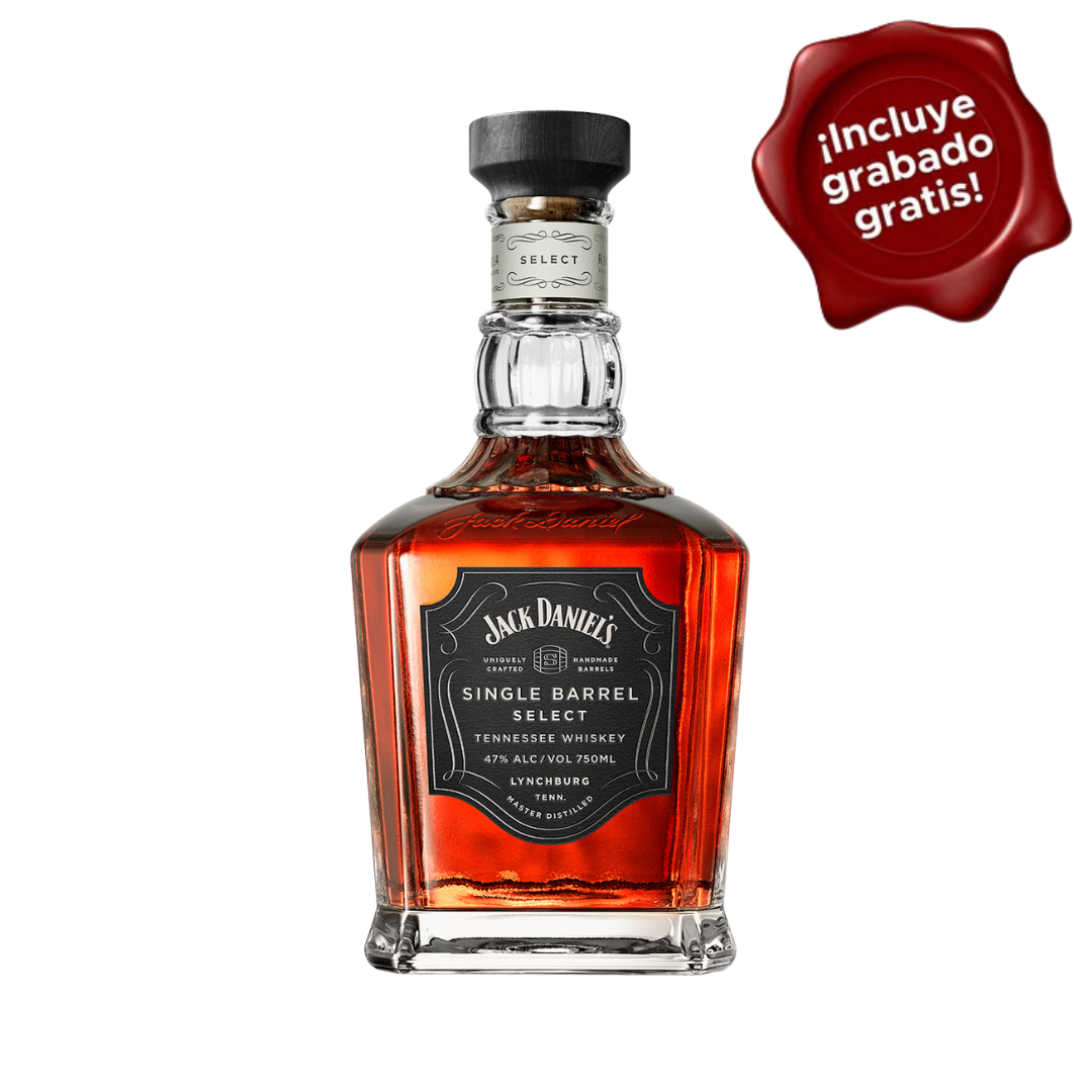 Whisky JACK DANIELS Single Barrel Botella 700ml. CON GRABADO GRATIS