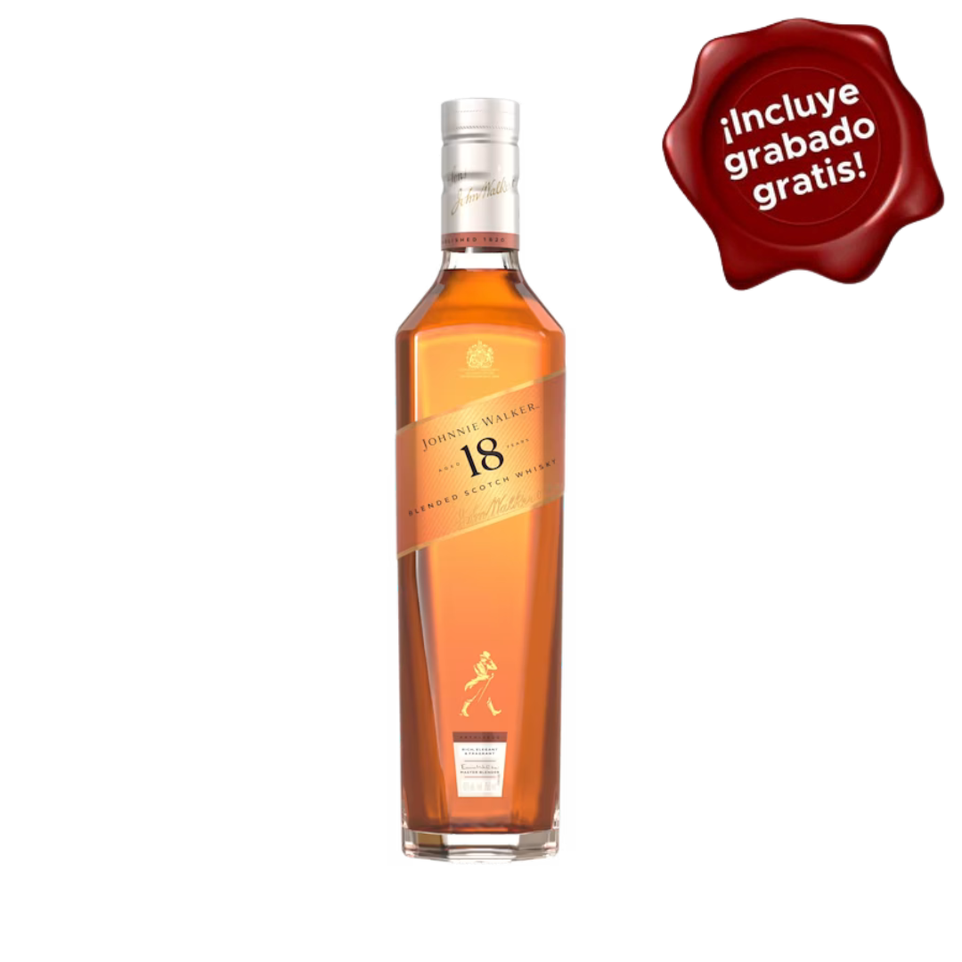 Whisky JOHNNIE WALKER 18 años Botella 750ml. CON GRABADO GRATIS