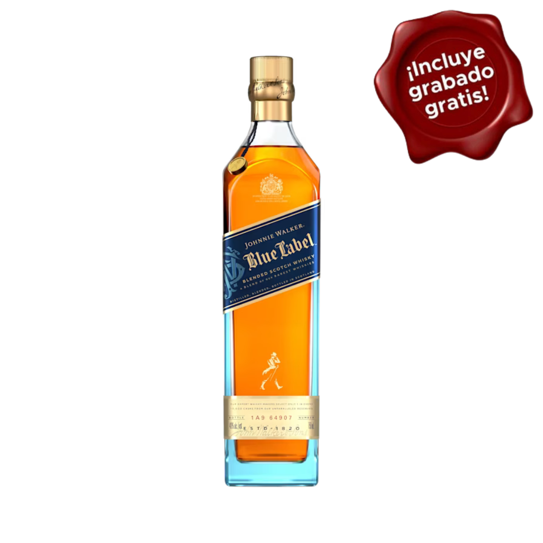 Whisky JOHNNIE WALKER Blue Label Botella 750ml. CON GRABADO GRATIS