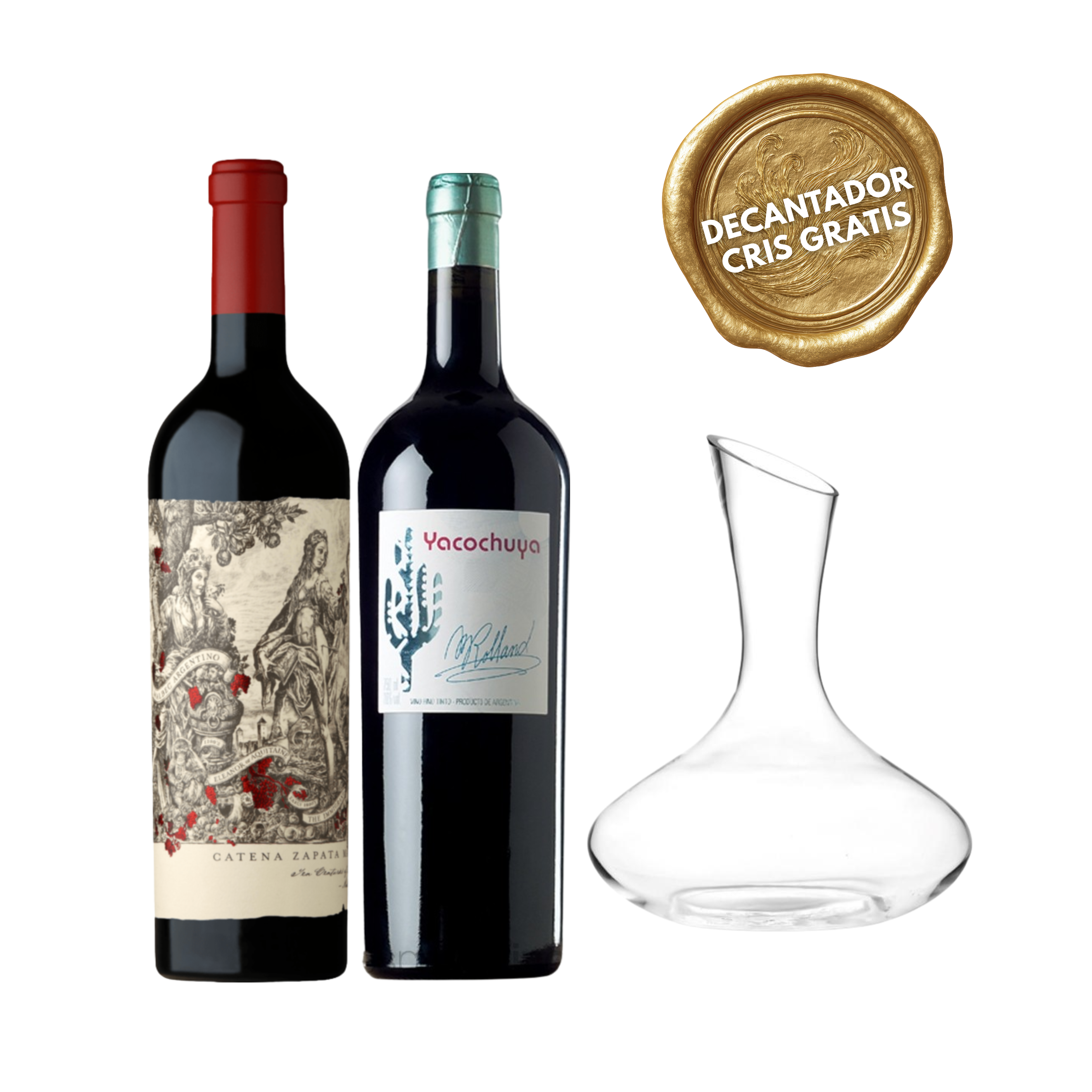PACK #6:  VINOS ARGENTINOS + DECANTADOR GRATIS